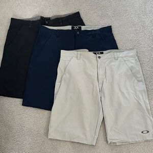 Oakley Men's Flat Front Shorts - Black, Navy, and Gray